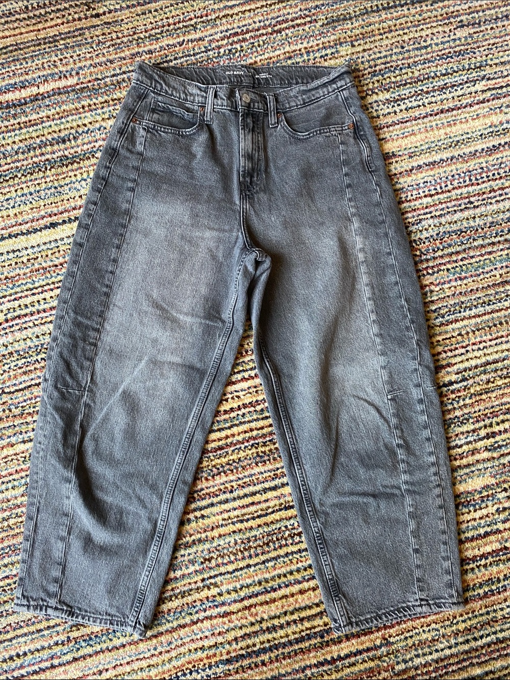 Old Navy Gray Wide-Leg Jeans